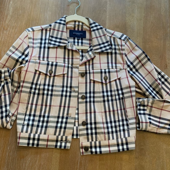 Burberry Jackets & Blazers - Burberry Plaid Jean Jacket Size 6